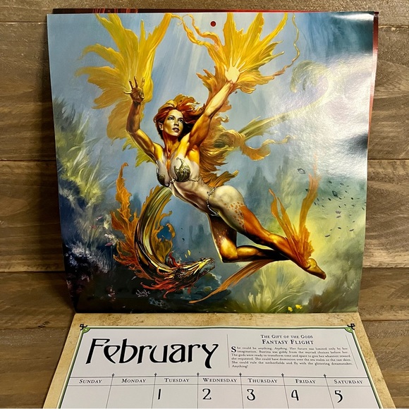 Boris Vallejo & Julie Bell Fantasy Calendar 2005 Collectible VTG Y2K Fantasy Art - Picture 4 of 10
